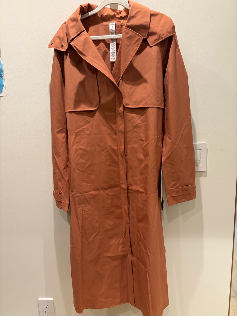 lululemon athletica Rust-Colored Long Trench Coat